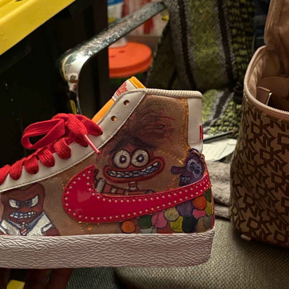 Nike Kids Shoes with Red and Multicolor Design